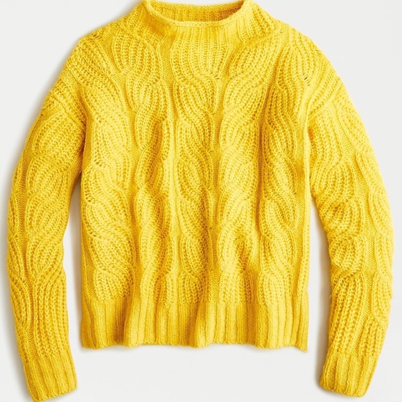 j crew pointelle cable sweater